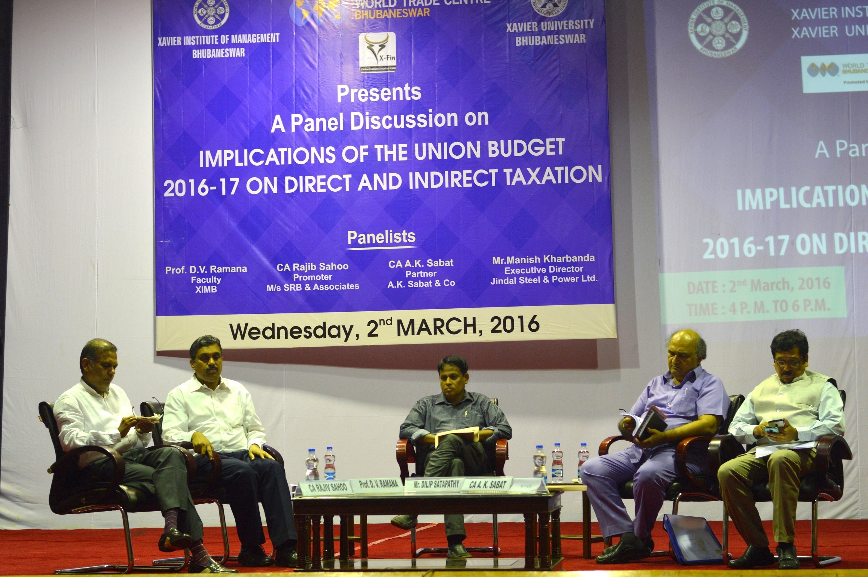 Panel discussion on Union Budget at first ever XIMB-XUB Budget Conclave